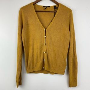 Scotch & Soda size Large Women’s Marigold Melange Pearl Button V-neck Cardigan